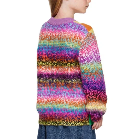 Stella McCartney Kids Multicolor Embroidered Rainbow Sweater